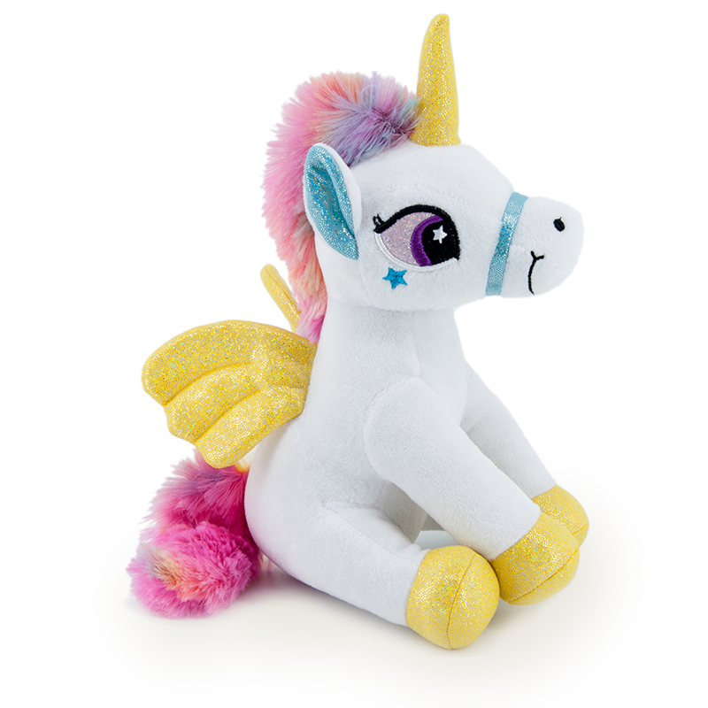 Darling white stuffed animal unicorn plush toy for baby 