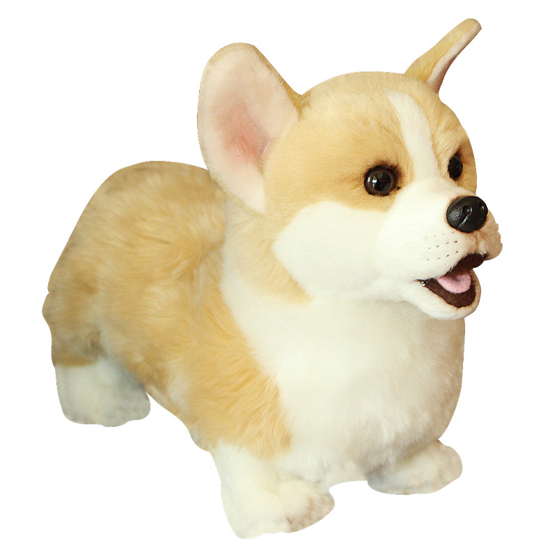 High quality stuffed animal dolls realistic plush toy dogs 