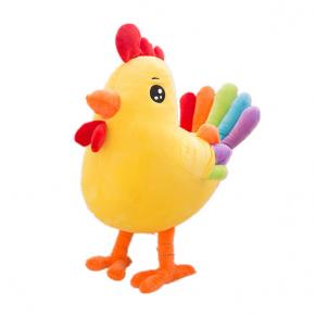 Creative new style children's day chicken year mascot cute and soft yellow chicken stuffed plush animals toy 