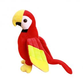 Hot selling fashion souvenir gift plush new design standing red bird toys parrot