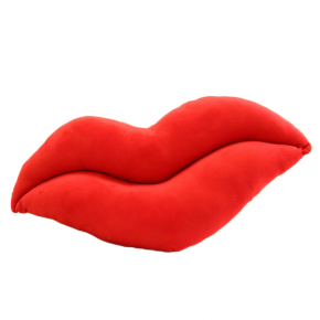 Plush stuffed soft red mouth lip shaped pillow cushion for sofa and car 