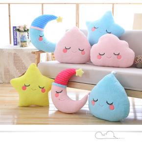 Cute kawaii gift Moon star shaped pillow stuffed plush toys girl birthday gift sofa bed toys 