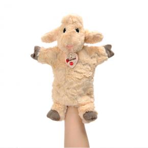 Custom wholesale plush animal hand puppet toy sheep Lion tiger giraffe monkey elephant frog duck hippo