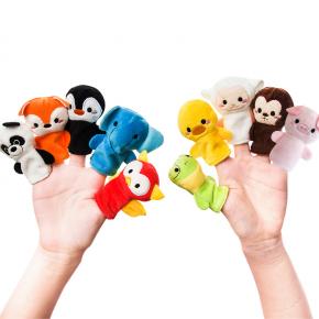 Wholesale mini plush toys stuffed funny lovely finger puppet with cheap price