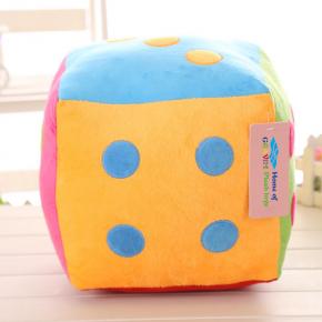 Custom children toys factory customized different colour stuffed plush dice 