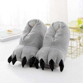 New Animal Paw Shoes Women Winter Monster Claw Plush Home Soft Indoor Floor Slipper