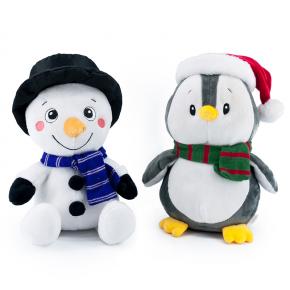 Custom plush animal penguin snowman bear dog Christmas decoration supplies 