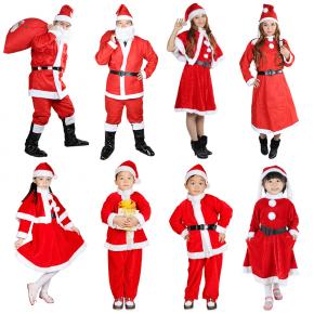 Christmas Party Decoration Santa Suit Performance Christmas Set Unisex Hat Boots Socks 