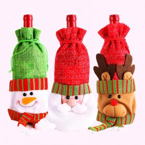 Christmas Decorations Red Wine Bottle Cover Bags Gift Bags Champagne Christmas wine cover Bag