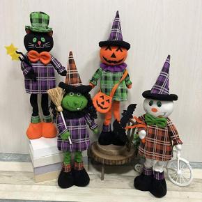 Halloween Decoration Supplies Telescopic Doll Decoration Pumpkin Witch Doll Ghost Festival Party Scene Layout 