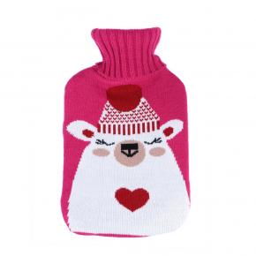 Knitted hot water bottle bag cover silicone water bag