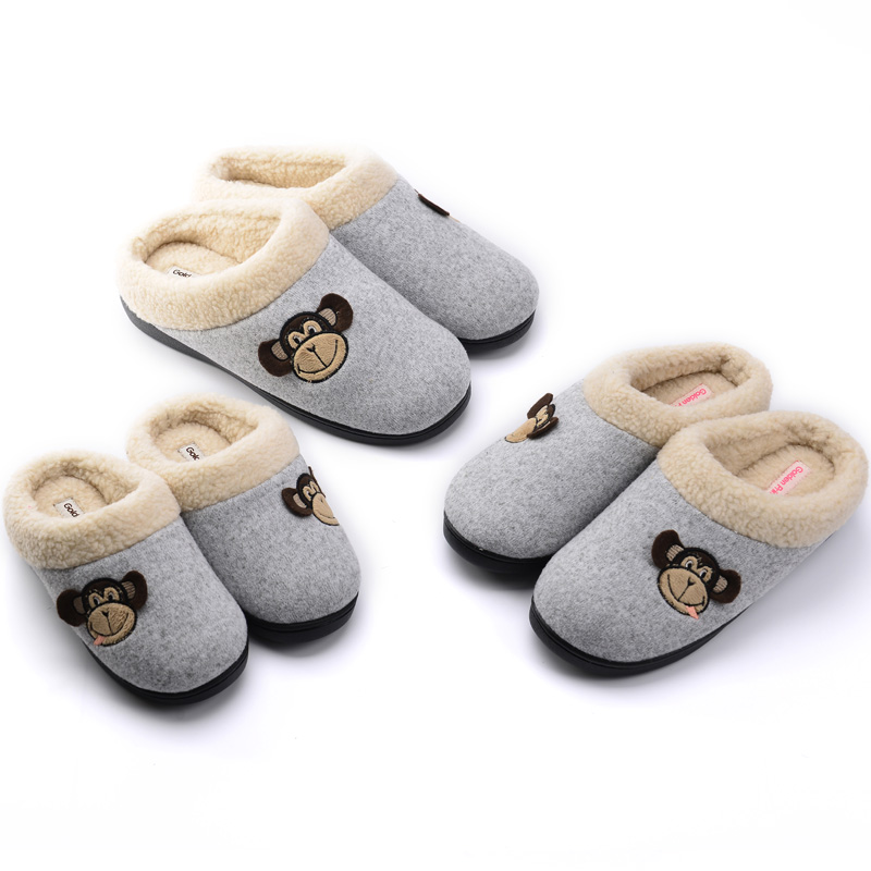 Funny animal slippers plush slipper super soft slippers