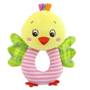 Soft washable eco-friendly plush baby rattle