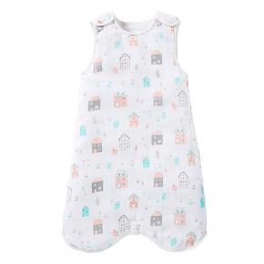 Baby sleeping bag cotton breathable sleeveless romper kid pajamas