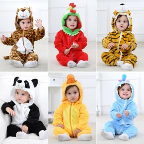 Winter spring Animal Onesie Fleece Coat for Boy Girl Baby infant Clothes Bear Pig Sheep lovely 