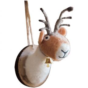 Home Kids Room Wall Hanging Decoration Plush Deer Head Kindergarten Cartoon Animal Christmas Decoration 